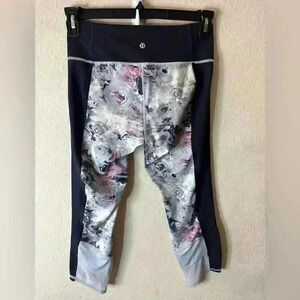 Lululemon If You're Lucky Crop floral Leggings sz 6